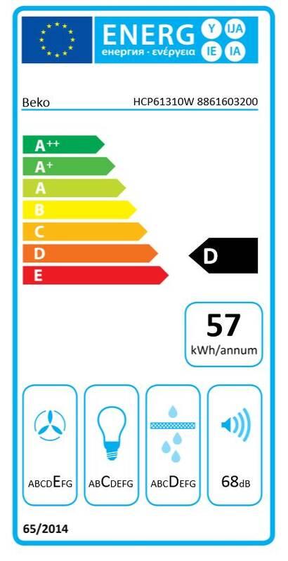 Odsavač par Beko HCP61310W     bílý